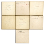 Seven 16mm Film Reels of The New 3 Stooges Episodes From 1965, From Moe Howards Collection -- Boxes Each Measure 7.25 Square -- Film Not Viewed, But Appears Very Good to Near Fine